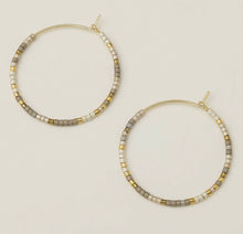 Load image into Gallery viewer, Miyuki Bead Small Hoop Earrings
