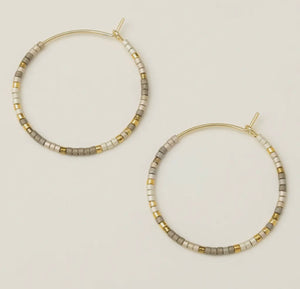 Miyuki Bead Small Hoop Earrings