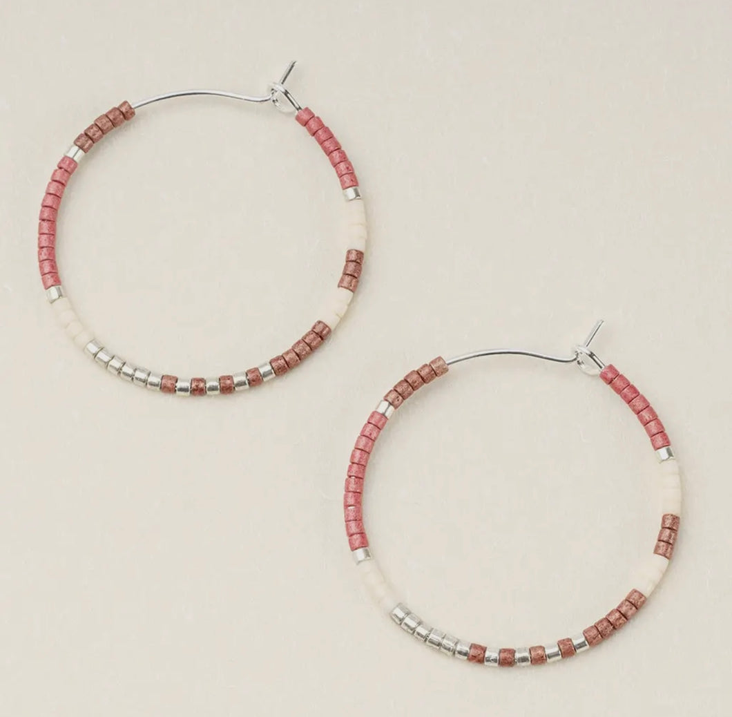 Miyuki Bead Small Hoop Earrings