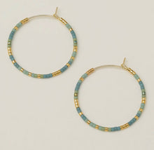 Load image into Gallery viewer, Miyuki Bead Small Hoop Earrings
