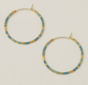 Miyuki Bead Small Hoop Earrings