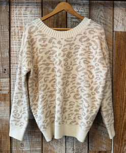 Entro Leopard Print Sweater, Size Large