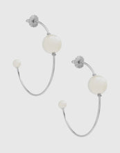 Load image into Gallery viewer, Zenzii Double Pearl Hoop Earring
