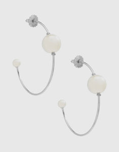 Zenzii Double Pearl Hoop Earring