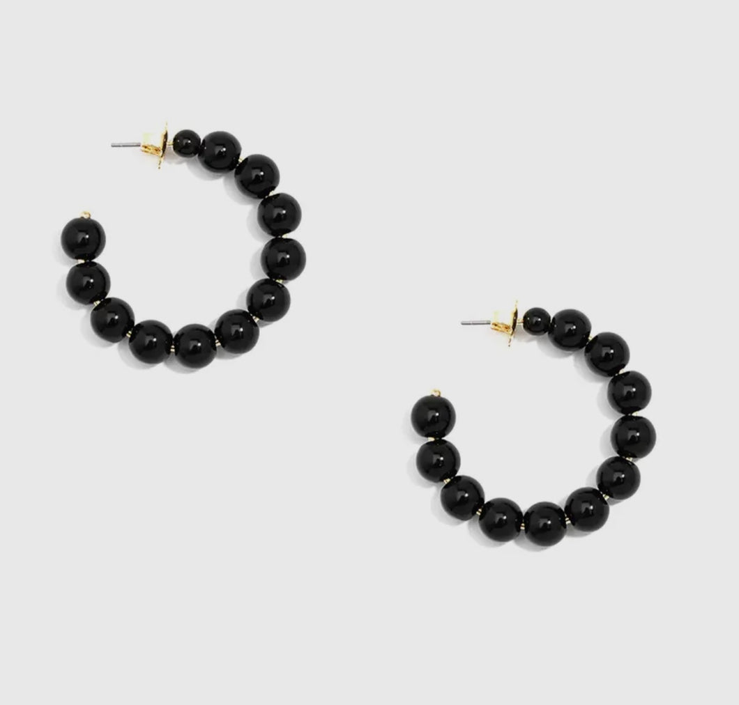 Zenzii Classic Pearl Hoop Earrings