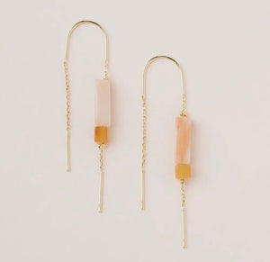 Semi Precious Stone Threader Earrings