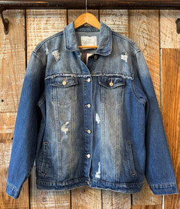 Kancan Denim Jacket, Size 1X