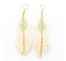 Load image into Gallery viewer, Ink + Alloy Luxe Diamond Gold Stripe Fringe Earring
