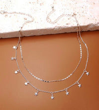 Load image into Gallery viewer, Double Layer Star Drop Necklace
