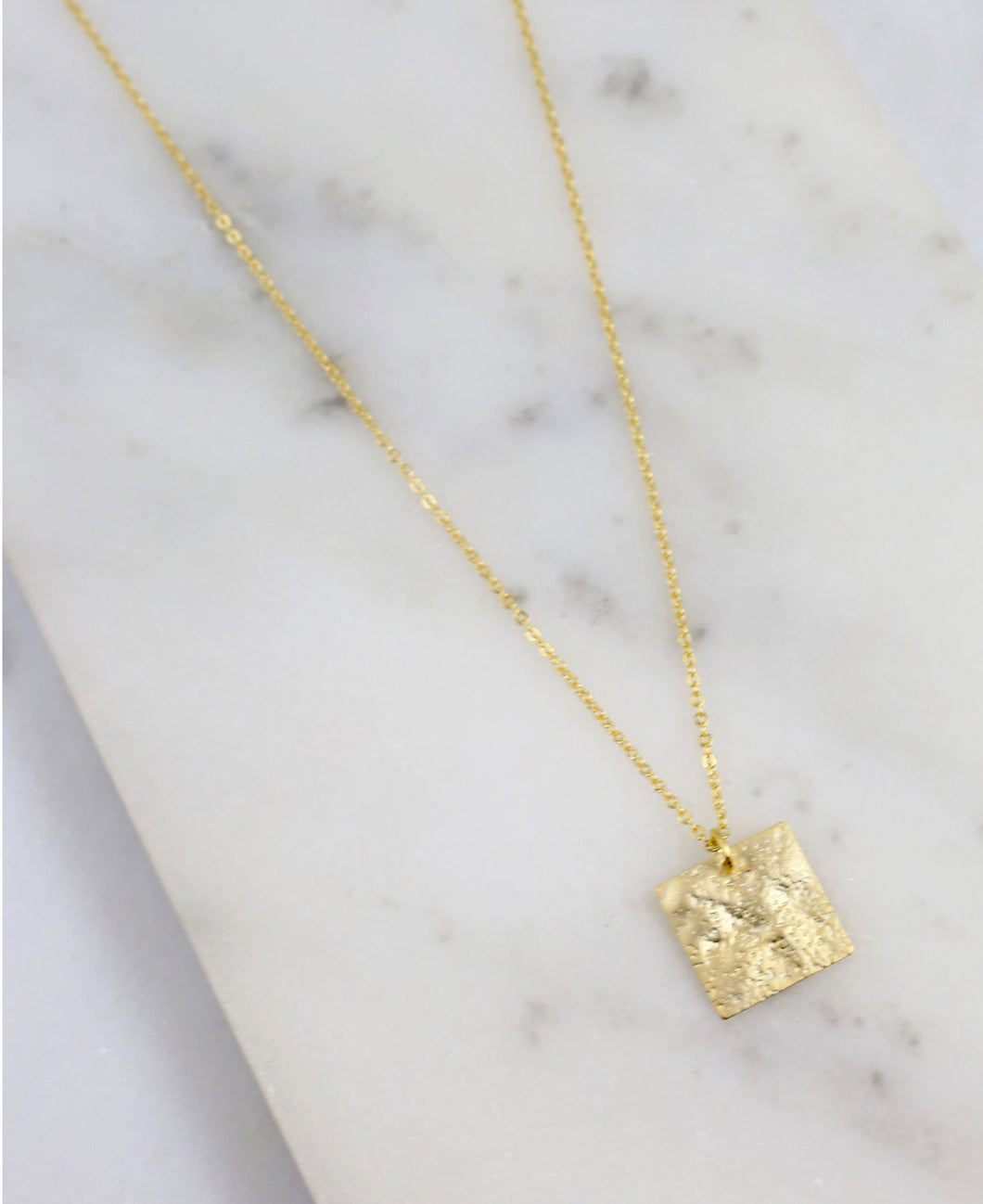 Textured Square Necklace