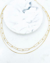 Load image into Gallery viewer, Diamond Cut &amp; Snake Chain Layered Necklace
