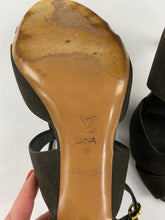 Load image into Gallery viewer, Louis Vuitton Corfu Peep Toe Heels, Size 39
